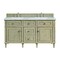James Martin Vanities 60'' Double Vanity, Whitewashed Oak w/ 3 CM Carrara White Marble Top 424-V60D-WWO-3CAR - alternate 1